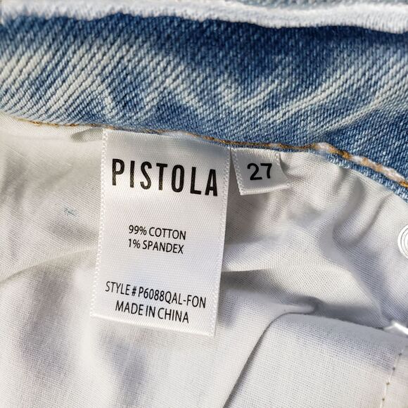 Pistola Lennon Bootcut Jeans Womens 27 Denim High Rise Distressed Crop - Picture 5 of 13